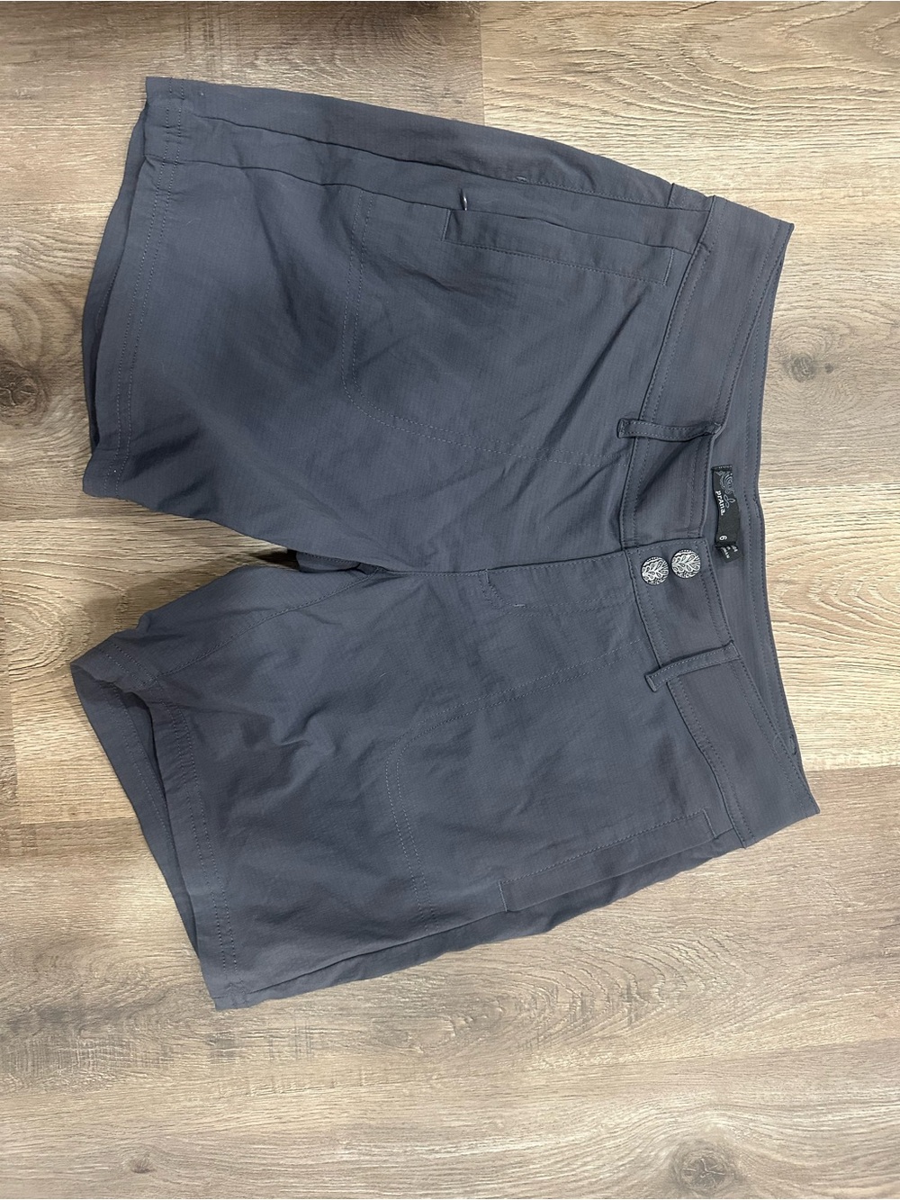 Prana women’s Dark Navy Flat-Front Performance Shorts